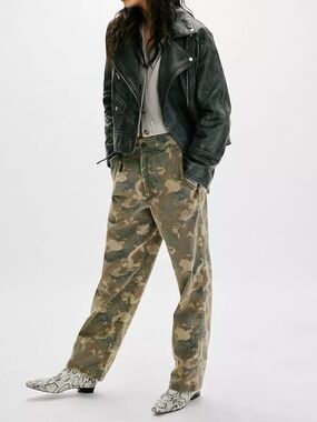 Free People Cleo Camo Chino Pants